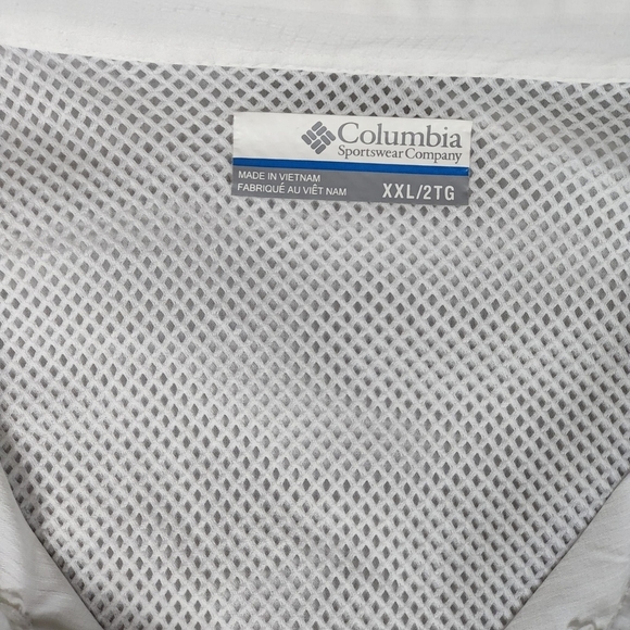 Columbia PFG Long Sleeve Fishing Vented Shirt Mens 2XL Solid White Tamiami - Picture 10 of 15